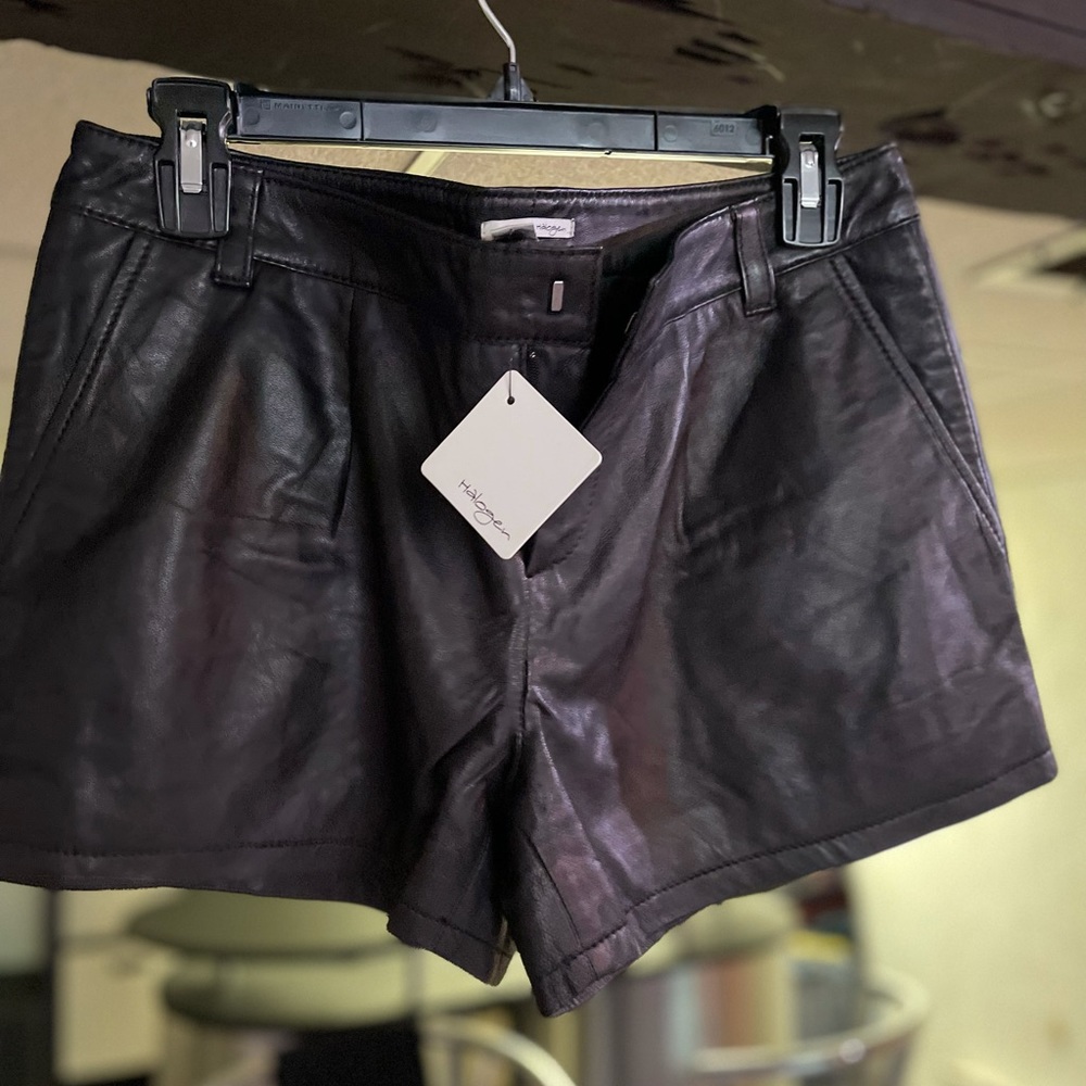 Leather shorts